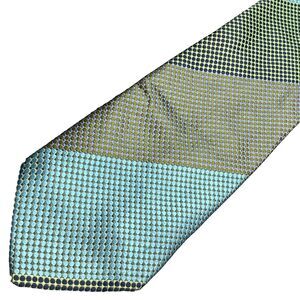 Gene Meyer NY No 23 Exclusive Silk Tie Stripe Polka Dot X Long Vintage 90s Men